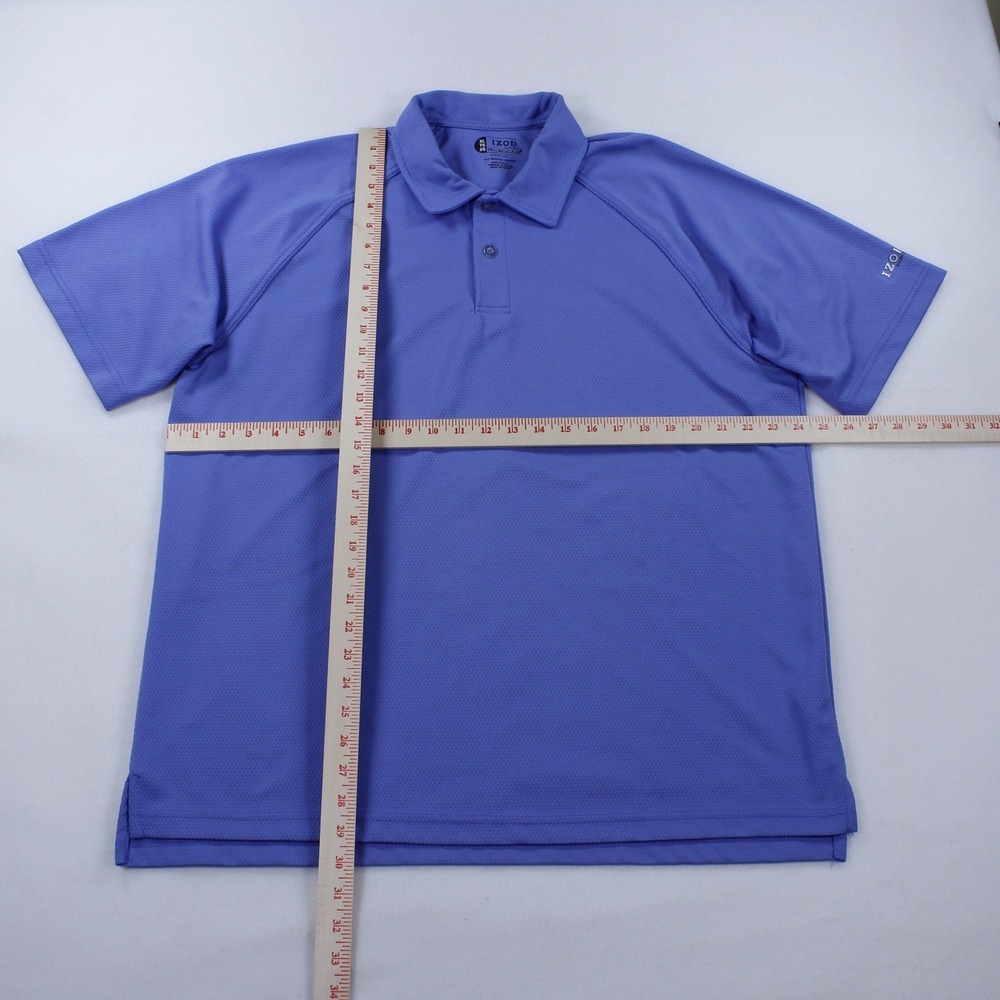 Izod Xfg Cool-FX Golf Polo Shirt Blue Men's Size XL - Short Sleeve - Picture 6 of 7